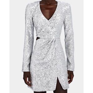 JONATHAN SIMKHAI Cut-Out Sequined Mini Dress